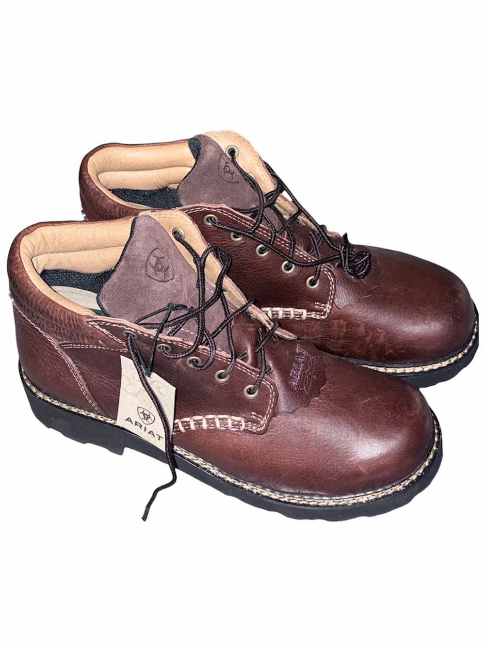 NWT Ariat Women's Canyon Lace-Up Leather Work Boots 9M Dark Copper